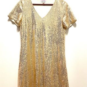 Gold sequin dress. Size small